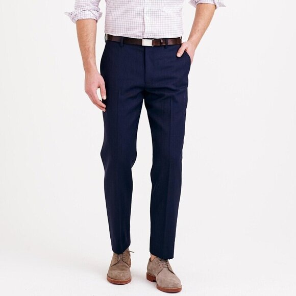 J. Crew Ludlow Slim Fit Traveler Suit Pant Size 28 S Mens Navy Italian Wool $250 - Picture 1 of 9